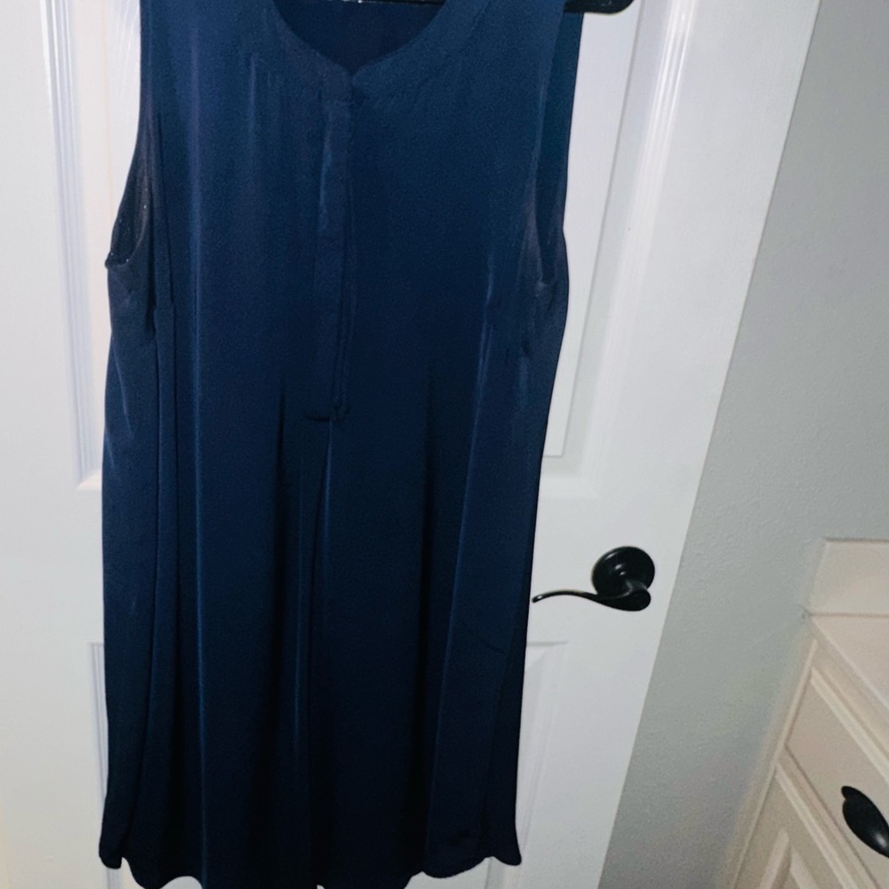 Gibson Latimer Navy Sleeveless Dress